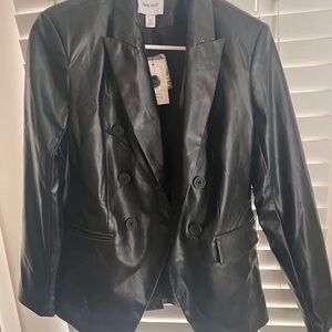 Nine West Double-Breasted Black Blazer